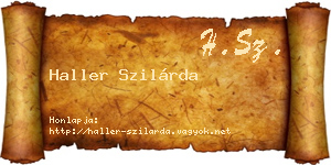 Haller Szilárda névjegykártya